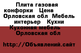 Плита газовая 4 конфорки › Цена ­ 2 000 - Орловская обл. Мебель, интерьер » Кухни. Кухонная мебель   . Орловская обл.